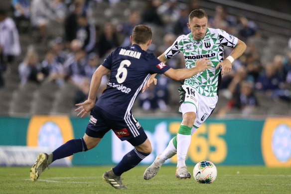 Besart Berisha, right, was instrumental in the win over his former Victory team. 