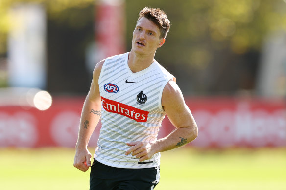 Important Collingwood forward Brody Mihocek.