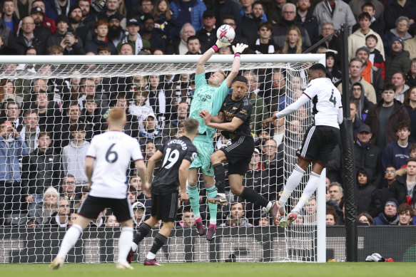 Fulham’s goalkeeper Marek Rodak managed to keep one out.