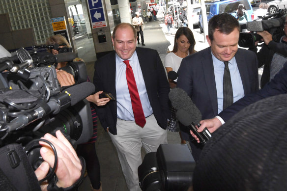 Former NSW Labor boss Jamie Clements outside the ICAC hearing into cash payments into the NSW branch of the Labor Party in October.