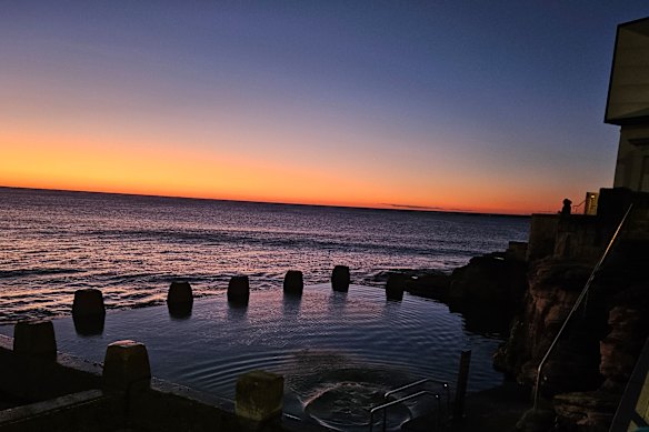 Magical: sunrise at the Ross Jones Memorial Pool.