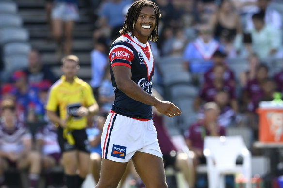 Roosters recruit Dominic Young scored in his first game for the club.
