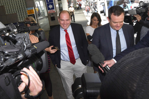 Former NSW Labor boss Jamie Clements outside the ICAC on Wednesday.