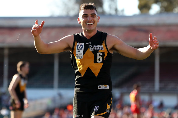 Shaun Mannagh was best on ground in the VFL grand final, and has now been drafted by Geelong.