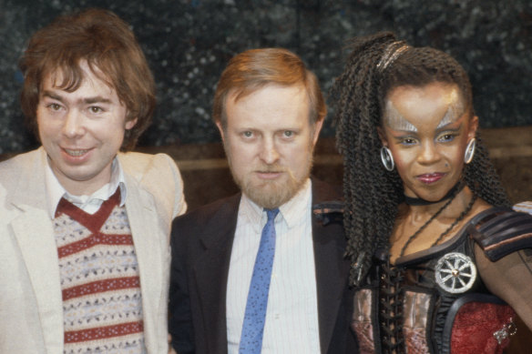 P.P. Arnold with Andrew Lloyd-Webber (left) and lyricist Richard Stilgoe for <i>Starlight Express</i> in 1984.