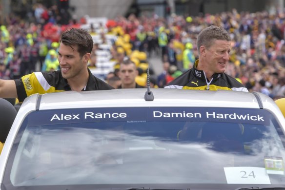 The door is ajar for Alex Rance, says Richmond coach Damien Hardwick.