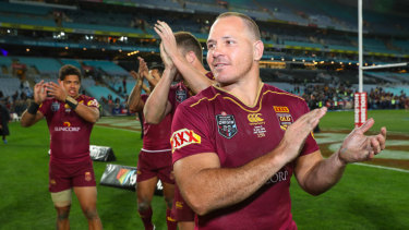 Matt Scott and teammates are all smiles at ANZ Stadium.