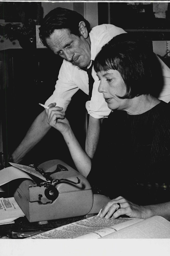 The highly collaborative George Johnston and Charmian Clift work on the  ABC TV serial of My Brother Jack in 1965.