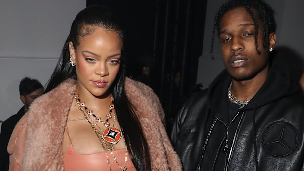 Rihanna, left, and ASAP Rocky.