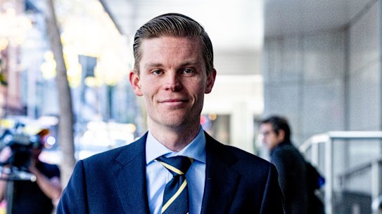 Dylan Whitelaw outside the ICC on Tuesday.