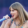 Taylor Swift performing at the MCG in February.