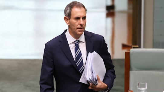 Treasurer Dr Jim Chalmers arrives for question time at Parliament House in Canberra last Wednesday.