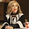 Fold the cheese? Catherine O’Hara as Moira Rose in a scene from Schitt’s Creek.