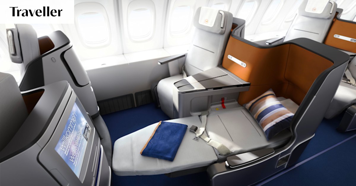 A dated business class on one of the few 747 jumbo jets still flying