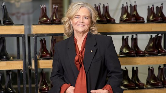 RM Williams board member and co-owner Nicola Forrest launching the $8 million factory expansion in Salisbury, Adelaide.