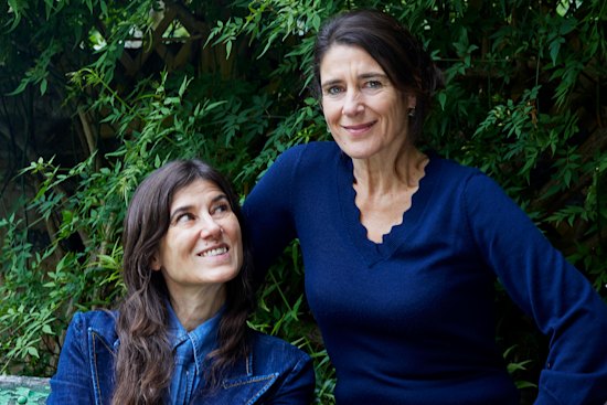 Bella Freud, left, and sister Esther.