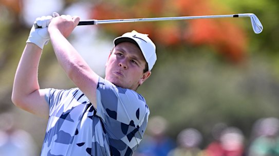 Bobby MacIntyre plays a shot at the Australian PGA Championship last week.