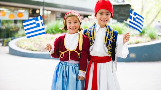 Karissa Frilingos, 6, and Sideri Pashalidis, 7, are among the youngest performers at this year's National Multicultural Festival.
