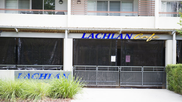 What has happened to the Lachlan Cafe in Barton?