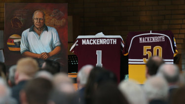 Terry Mackenroth's love of rugby league was on display at his funeral earlier this year.