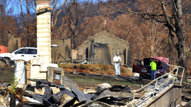 The aftermath of the Black Saturday fires in Marysville.