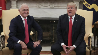 Prime Minister Malcolm Turnbull with United States of America President Donald Trump in February 2018.