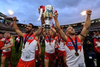 Adam Goodes will miss the official part of Sydney’s 2012 premiership reunion on Saturday, but is taking part in more intimate gatherings.
