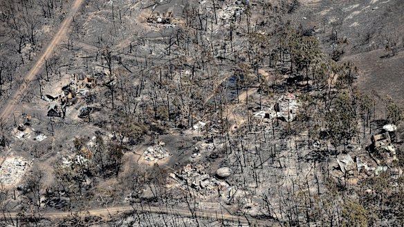Strathewen two days after the 2009 bushfires fires ripped through.