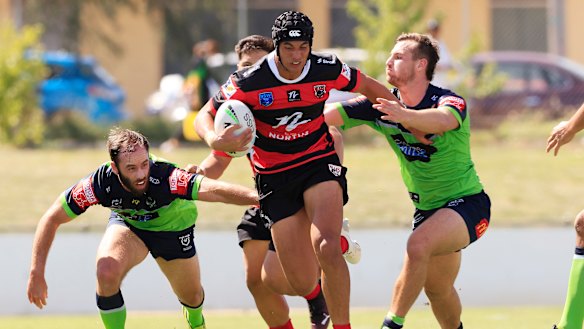 Joseph Suaalii in action for the North Sydney Bears in the NSW Cup trial last month.