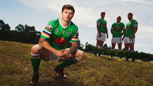 John Bateman with fellow Englishmen Ryan Sutton, Josh Hodgson, and Elliot Whitehead.