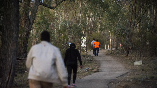 The Mt Ainslie walking track was closed at the southern end while the incident was examined. 