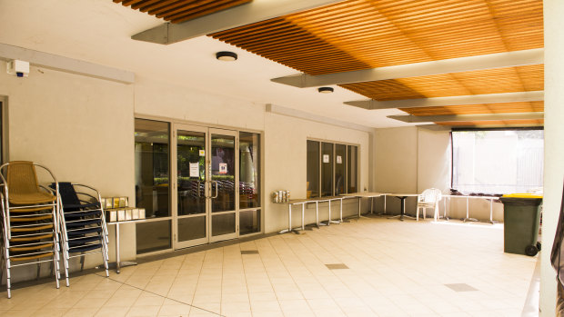 The empty Lachlan Cafe in Barton is a far cry from it's past as a busy meeting place.