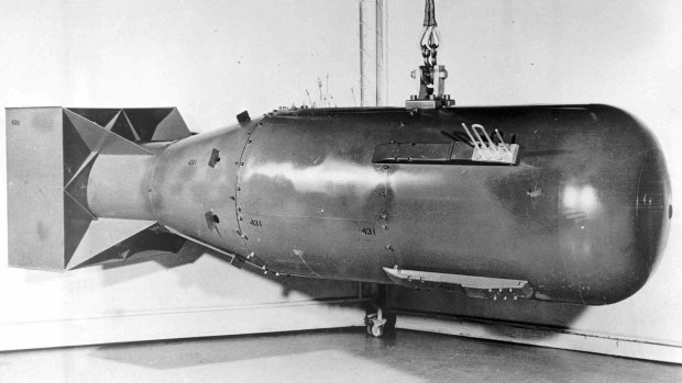 The 'Little Boy' atomic bomb, the type detonated over Hiroshima on Aug. 6, 1945.