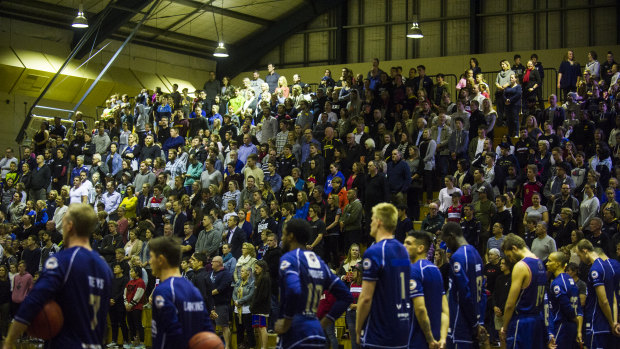 The Hawks played Adelaide in front of a sell-out crowd at Tuggeranong during the pre-season.