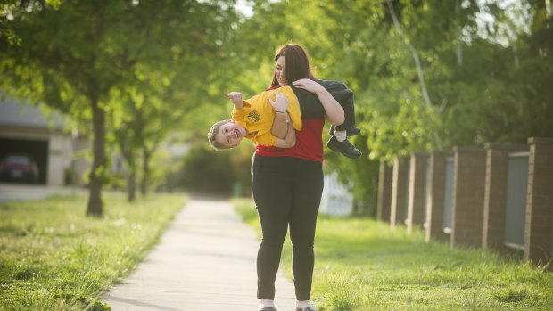 Cat Beerworth and son Lucas moved to Bungendore three years ago.  "I wanted my son to have the country lifestyle and space." 