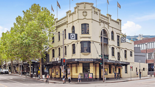 The Quarryman's Hotel in Pyrmont was sold by the Laundy Family for $12 million.