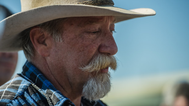 Braidwood farmer Mark Horan, who will be able to take a day off for the first time this year after being given eight bales of hay on Friday.