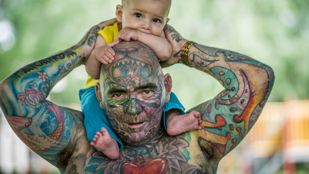 Tattoos cover 99% of Brett's body and he doesn't have a single regret