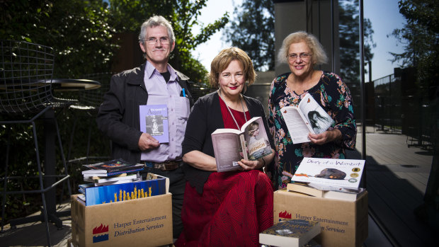 Authors Craig Cormick, Jackie French, and Susanne Gervay.