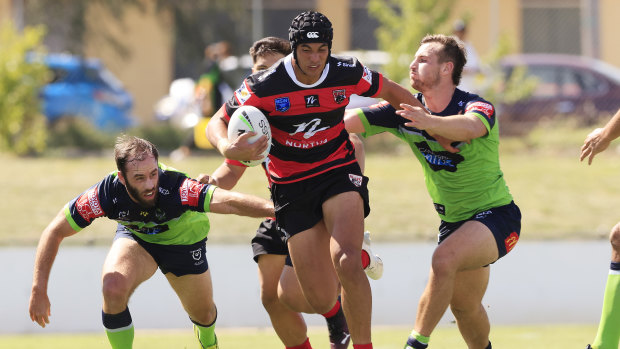 Joseph Suaalii in action for the North Sydney Bears in the NSW Cup trial last month.