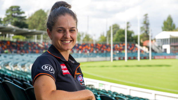 Ellie Brush and the GWS Giants are returning to Manuka Oval.