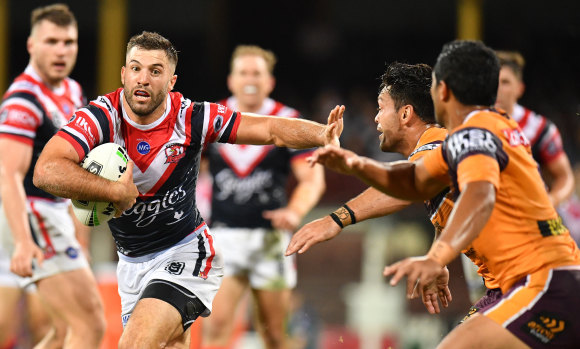 Dangerman: Roosters fullback James Tedesco caused the Broncos plenty of headaches.