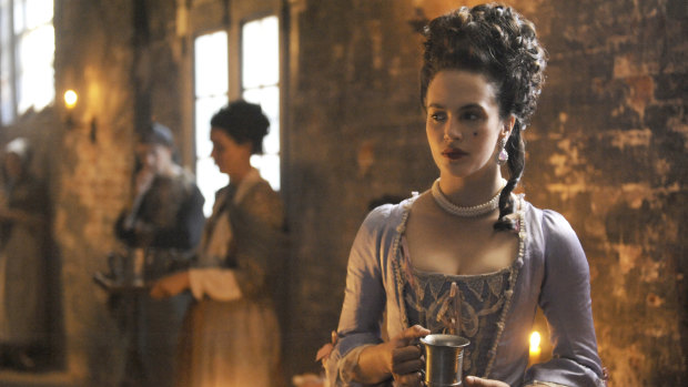 Jessica Brown-Findlay portrays Charlotte Wells, an 18th-century prostitute in Hulu's drama series "Harlots".