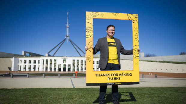 R U OK? chief executive Brendan Maher in Canberra in 2015.