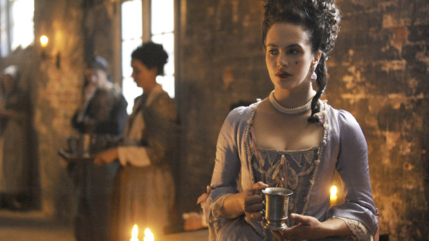 Jessica Brown-Findlay portrays Charlotte Wells, an 18th-century prostitute in drama series Harlots.