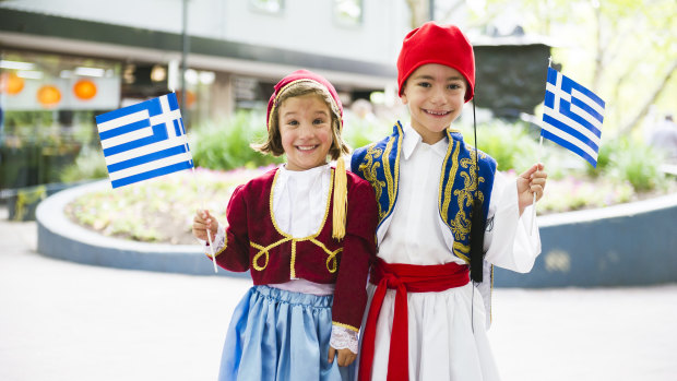 Karissa Frilingos, 6, and Sideri Pashalidis, 7, are among the youngest performers at this year's National Multicultural Festival.