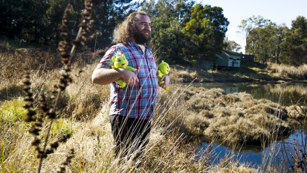 Max Gambale in his 'swamp' at the Jerrabomberra Wetlands.