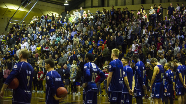 The fans were out in force at Tuggeranong Basketball Stadium.