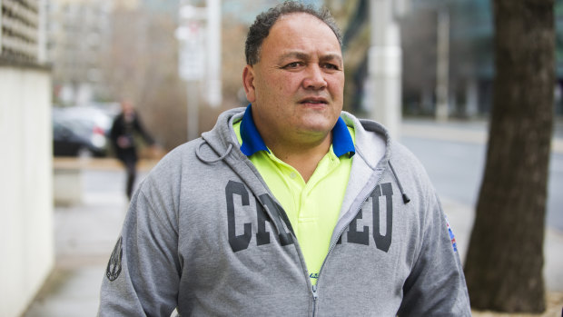 Wrongful arrest: CFMEU official John Lomax after being charged with blackmail.