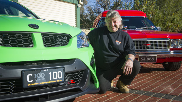 Stefan Jeremenko has the first Centenary of Canberra number plates and a personalised set.
